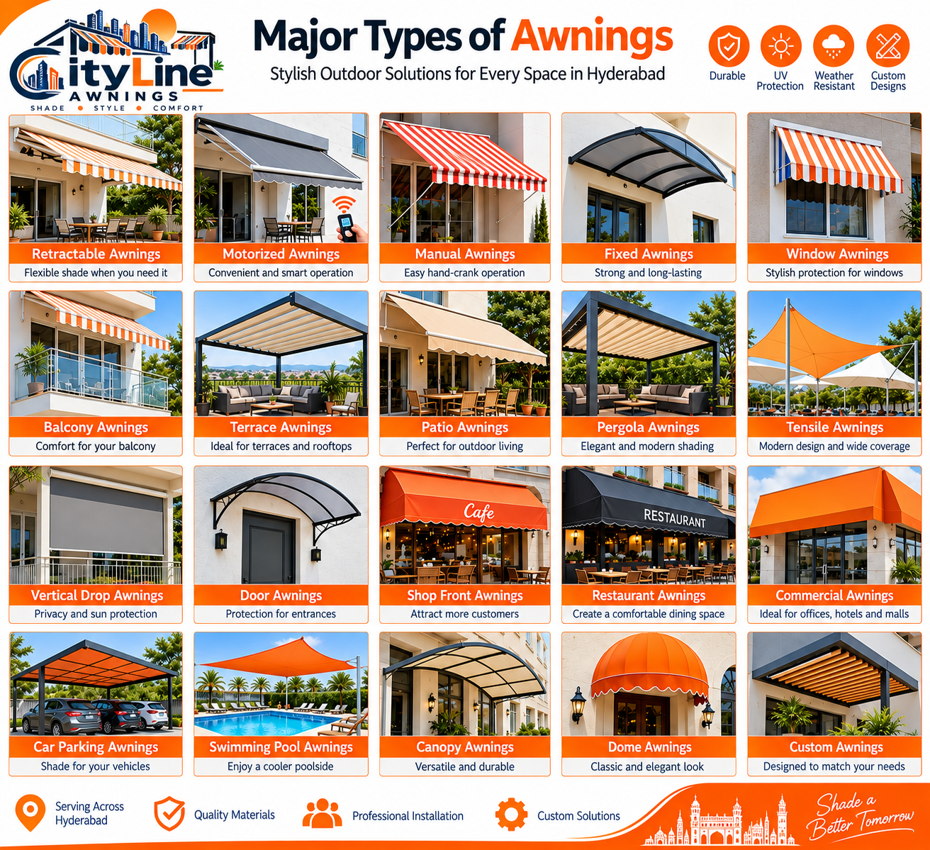 cityline awnings hyderabad